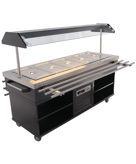 Gekühltes Buffet / 5 × 1/1 GN / Mahagoni / 1900 × 700 × 1400 mm / Combisteel
