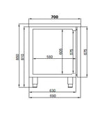 Kühltisch / 700 Serie / ohne Motor / 4 Türen / 632 L / Combisteel