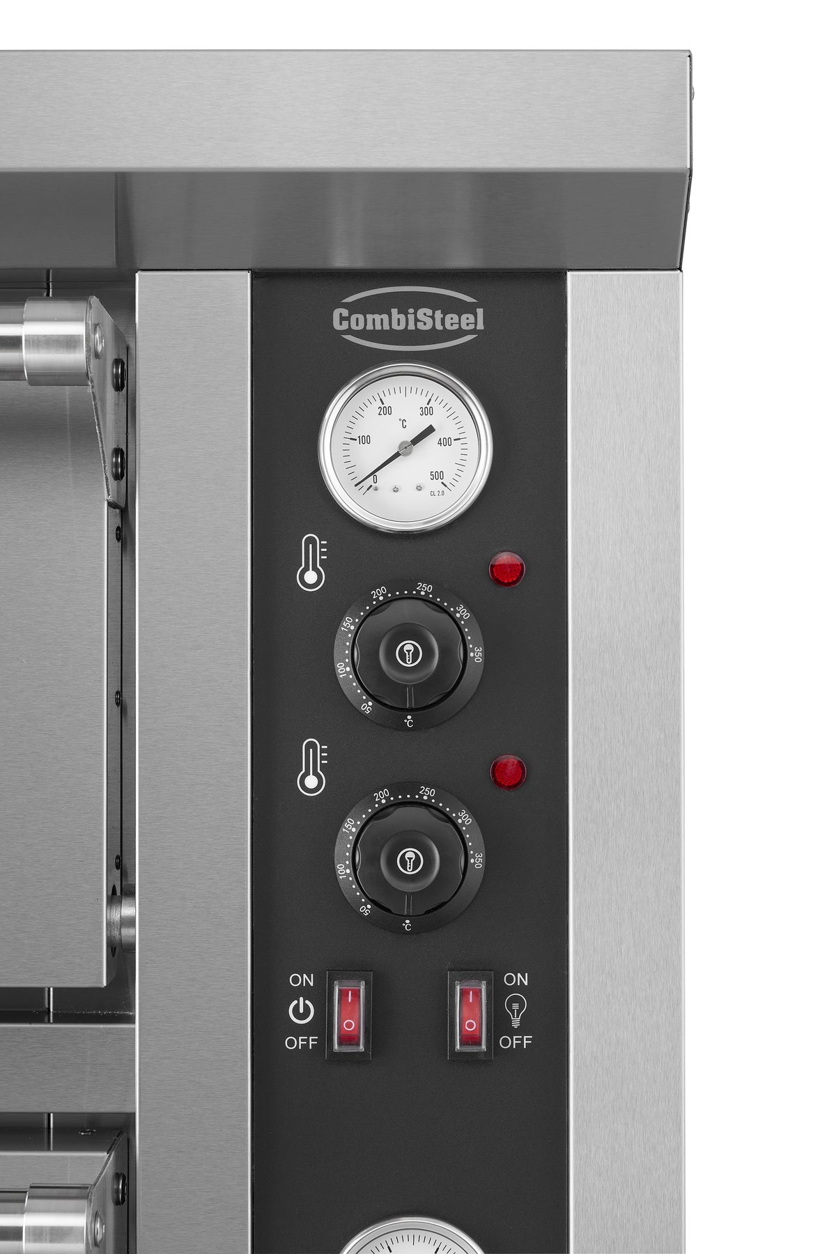 Elektrischer Combisteel Pizzaofen mit 2 Backkammern für 2 × 6 Pizzen Ø 33 cm