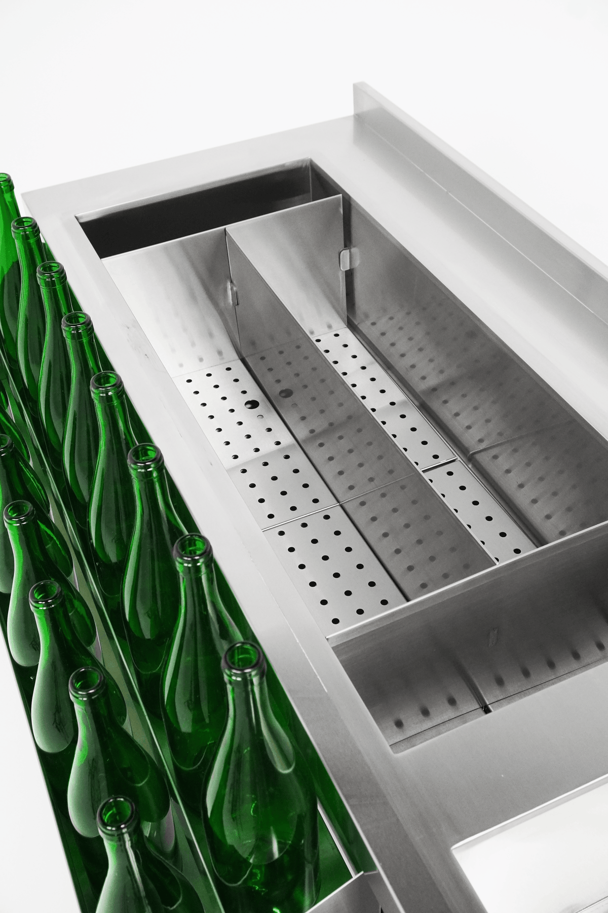 Cocktail-Bar-Station / 1400 mm / mit Spülbecken / Combisteel
