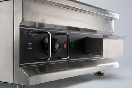 Elektrische Grillplatte / Chrom glatt / 500 mm / 3 kW / 230 V / Combisteel – elektrische Grillplatte für Gastronomie