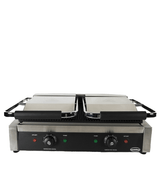 Elektrischer Doppel-Kontaktgrill gerillt 3,6 kW / Combisteel – professioneller Kontaktgrill für Gastronomie