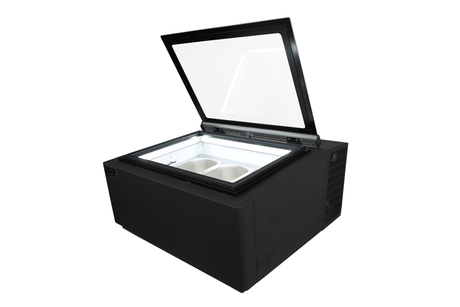 Speiseeisvitrine Tischmodell Selbstbedienung / Schwarz / Combisteel