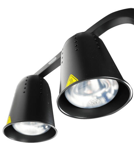 Tisch-Wärmelampe / 2 Lampen / Schwarz / 0,5 kW / 230 V / Combisteel