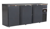 Barkühler 537 L mit 3 Türen / Schwarz / Combisteel