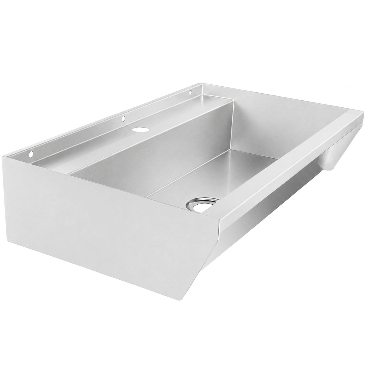 Edelstahl-Handwaschbecken / 600 × 360 × 135 mm / 1 Armaturplatz / Combisteel