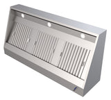 Wandhaube / ohne Motor / 1600 × 1100 × 400 mm / Combisteel