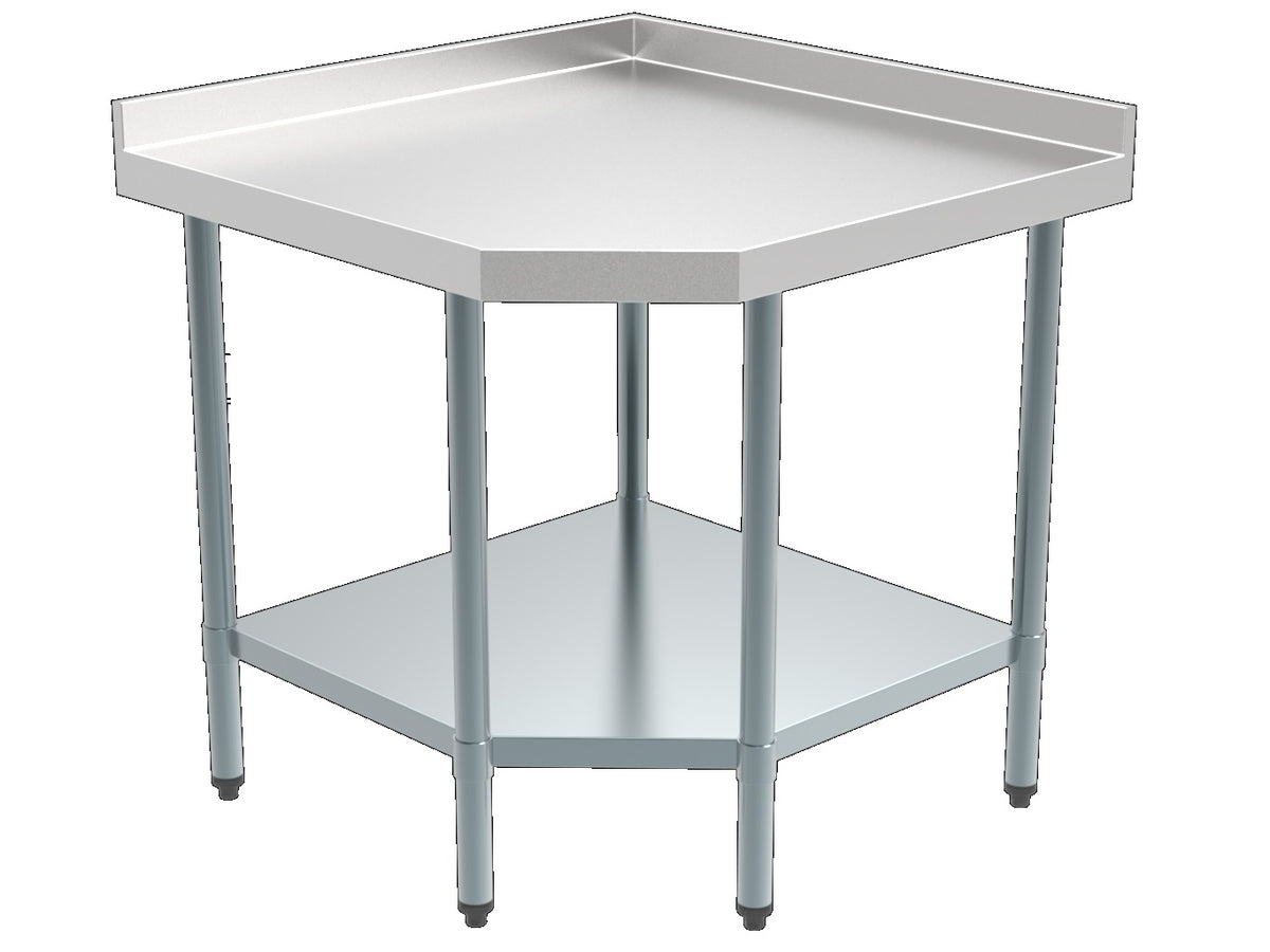Ecktisch mit Grundboden 900 × 900 mm von Combisteel