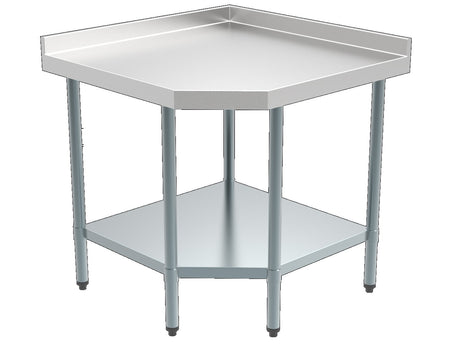 Ecktisch mit Grundboden 900 × 900 mm von Combisteel