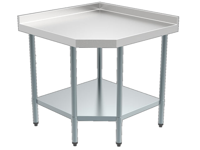 Ecktisch mit Grundboden 900 × 900 mm von Combisteel