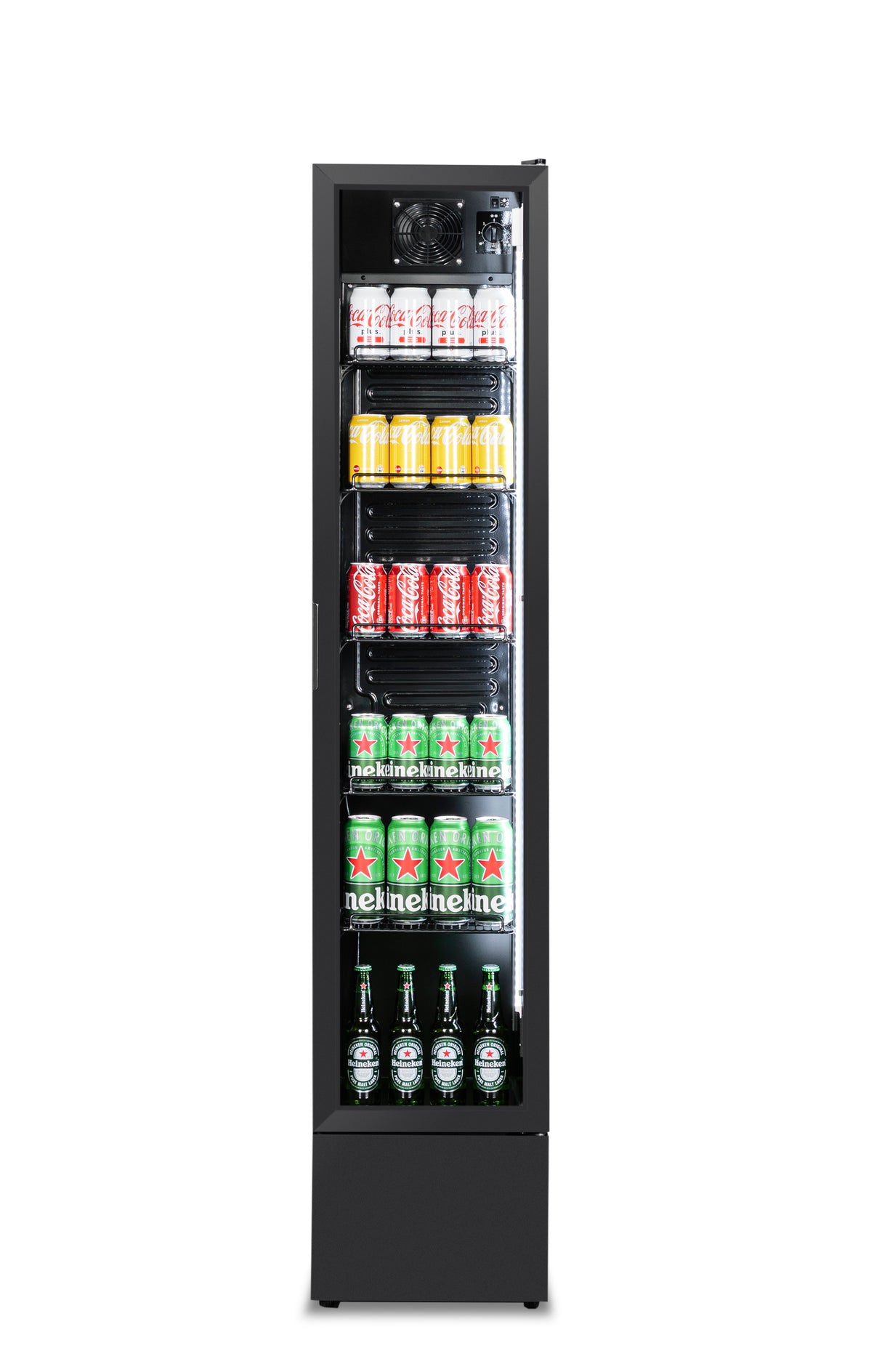 Kühlschrank 1 Glastür schwarz NAP-150