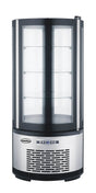 Rotierende Kühlvitrine / 100 L / 2 bis 8 °C / gebogen / Combisteel