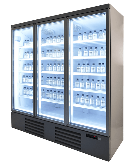 Combisteel / Getränkekühlschrank 3 Glastüren / 1530 L / Silber