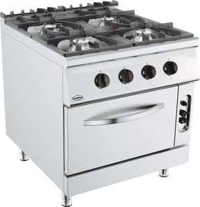 Gasherd Base 900 mit 4 Brennern und Gasbackofen von Combisteel