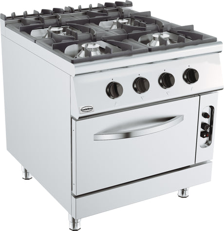 Gasherd Base 900 mit 4 Brennern und Gasbackofen von Combisteel