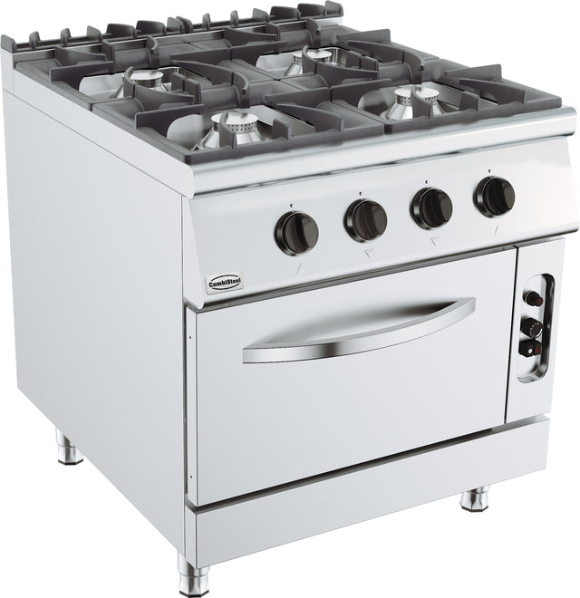 Gasherd Base 900 mit 4 Brennern und Gasbackofen von Combisteel