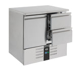 Kühltisch / 1 Tür + 2 Schubladen / 257 L / Combisteel