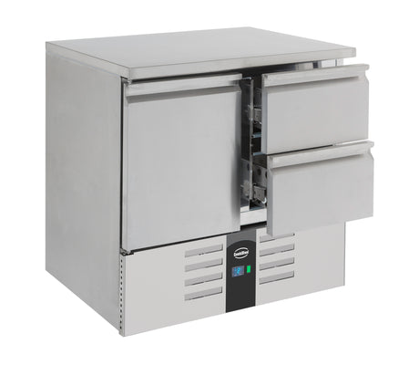 Kühltisch / 1 Tür + 2 Schubladen / 257 L / Combisteel