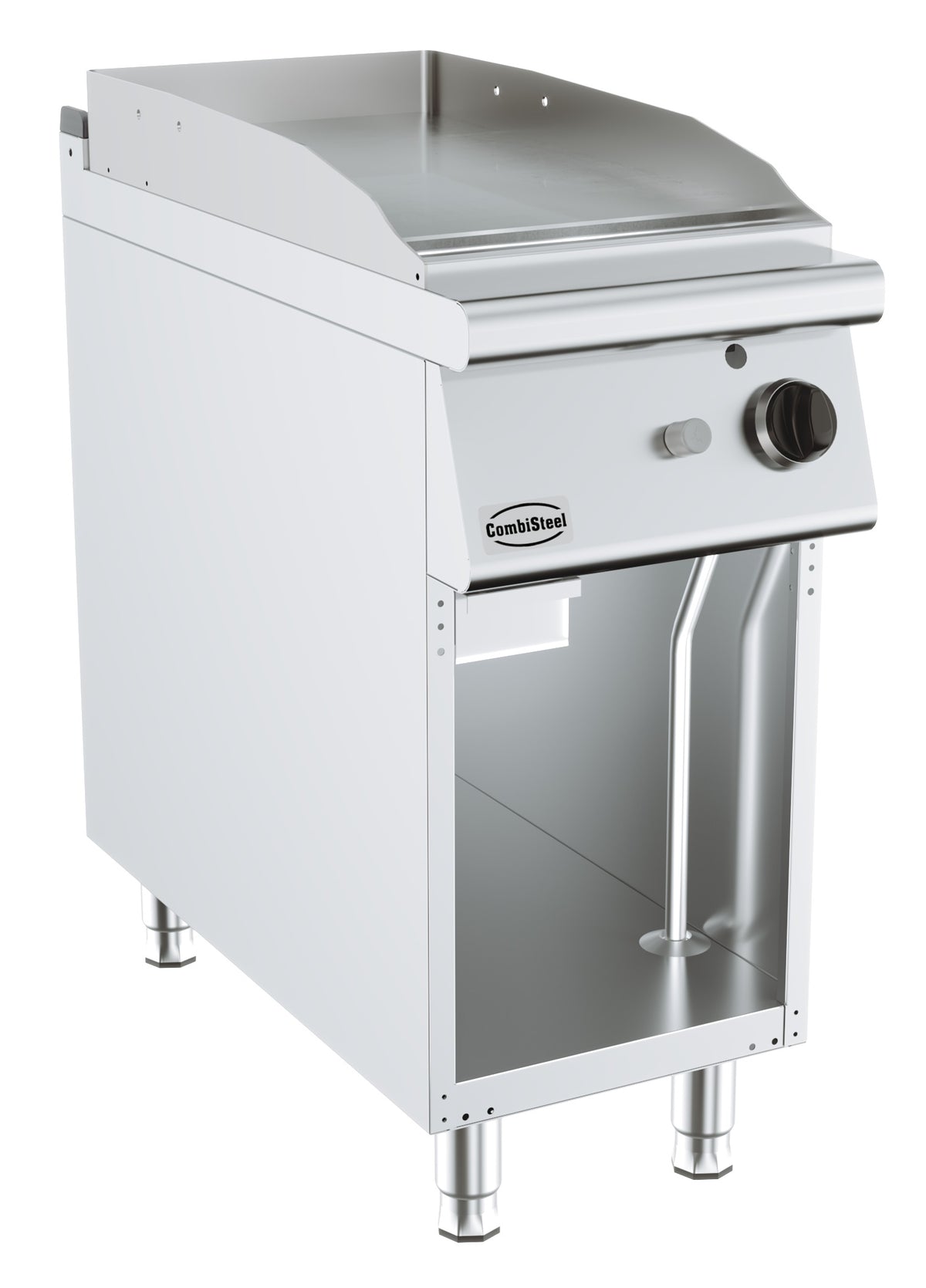 Gas-Grillplatte BASE 900 / Chrom glatt / 400 mm / 9 kW / Freistehend / Combisteel – professionelle Gas-Grillplatte für Gastronomie