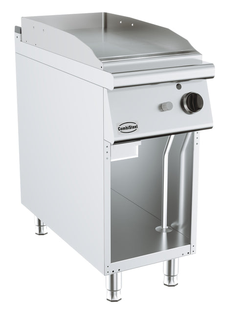 Gas-Grillplatte BASE 900 / Chrom glatt / 400 mm / 9 kW / Freistehend / Combisteel – professionelle Gas-Grillplatte für Gastronomie