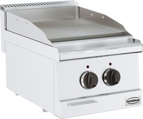 Elektrische Grillplatte BASE 600 / Gerillt / 400 mm / 3,6 kW / 400 V / Combisteel – elektrische Grillplatte für Gastronomie