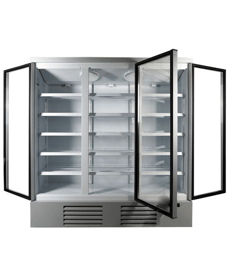Combisteel / Getränkekühlschrank 3 Glastüren / 1530 L / Silber
