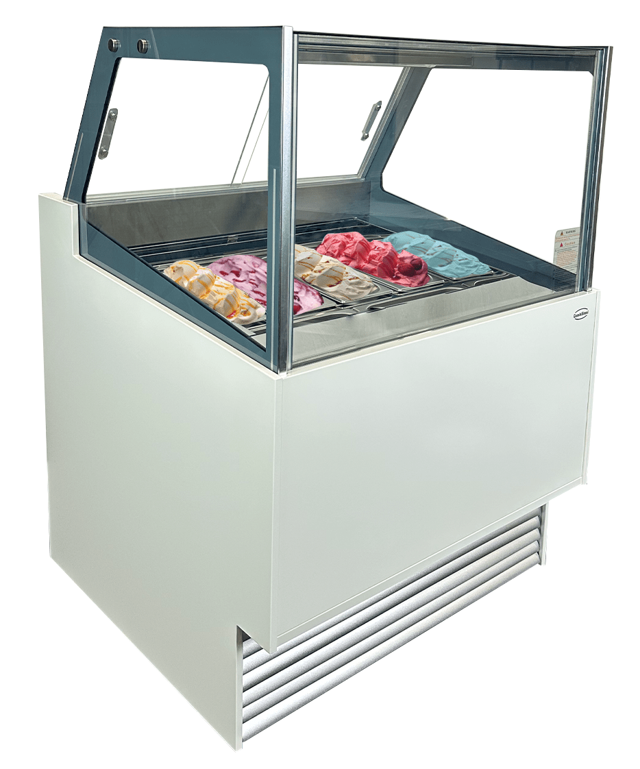 Speiseeisvitrine / Komodo / 6 × 5 L / Weiß / 910 × 880 × 1300 mm / Combisteel