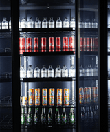 Getränkekühlschrank 3 Glastüren SCHWARZ CEB-1600R BL