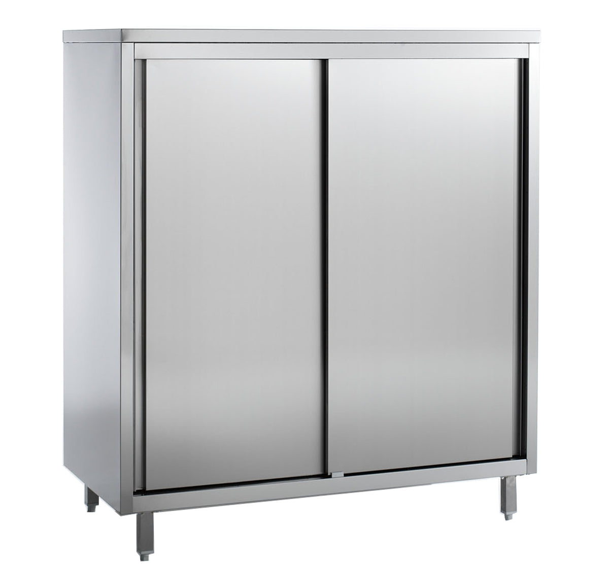Edelstahl Vorratsschrank / 2 Türen / 4 Ebenen / 1200 × 600 × 2000 mm / Combisteel