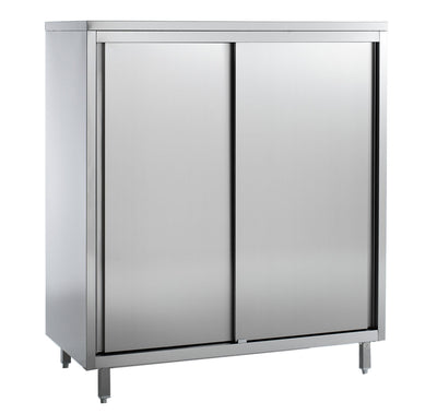 Edelstahl Vorratsschrank / 2 Türen / 4 Ebenen / 1200 × 600 × 2000 mm / Combisteel