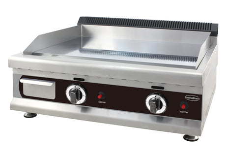 Gas-Grillplatte Propan / Chrom glatt / 800 mm / 6 kW / Combisteel – professionelle Gas-Grillplatte für Gastronomie