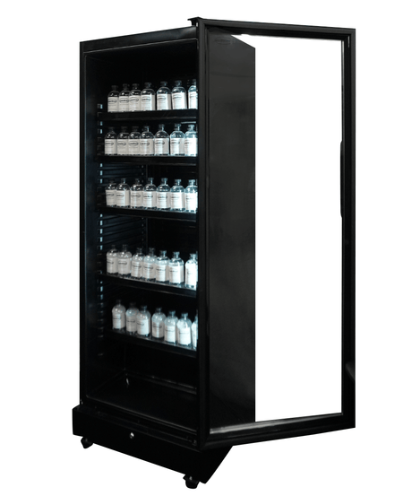 Getränkekühlschrank mit Glastür / 400 L / Schwarz / Combisteel
