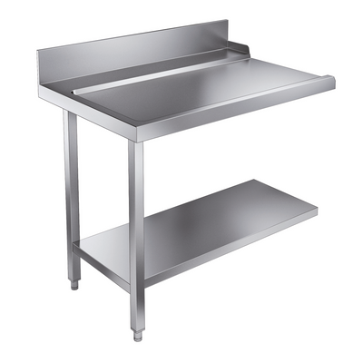 Ablauftisch mit Grundboden / links / für 7082.0070-0075 / 1100 × 800 × 900 mm / Combisteel