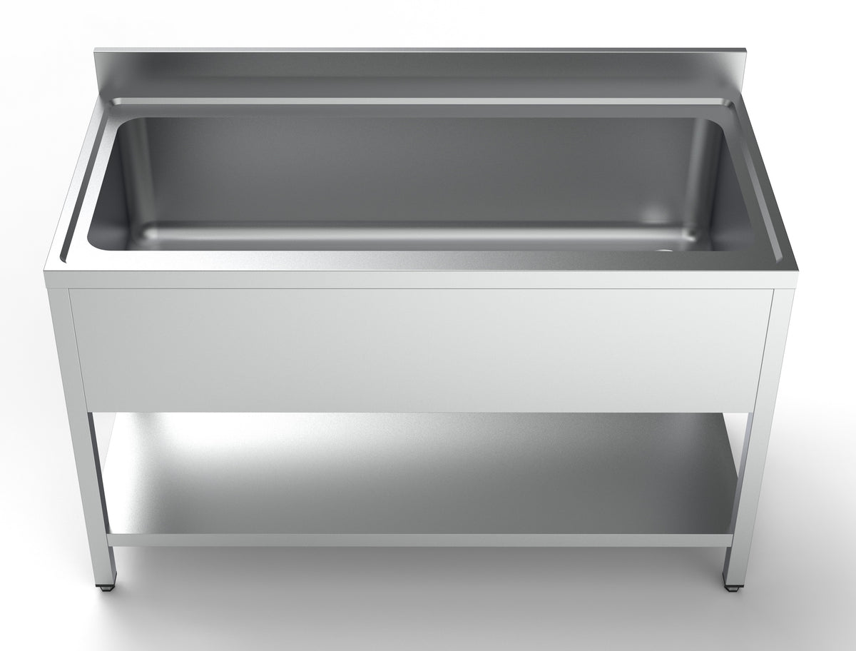 Spültisch mit großem Becken / 1400 × 700 mm / Combisteel