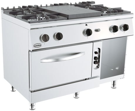 Glühplattenherd Base 700 mit 4 Brennern und Gasbackofen von Combisteel
