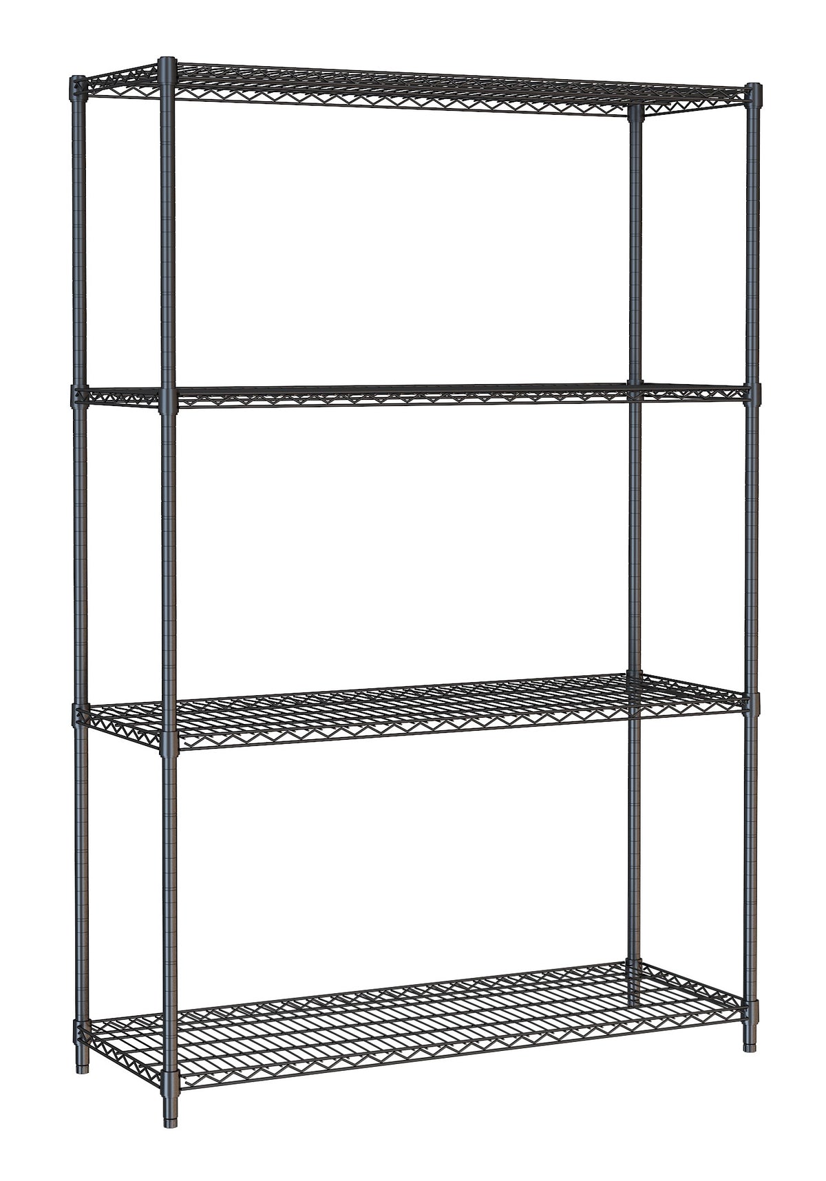 Kühlzellenregal / 4 Ebenen / Schwarz / 1200 × 450 × 1800 mm / Combisteel