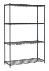 Kühlzellenregal / 4 Ebenen / Schwarz / 1200 × 450 × 1800 mm / Combisteel