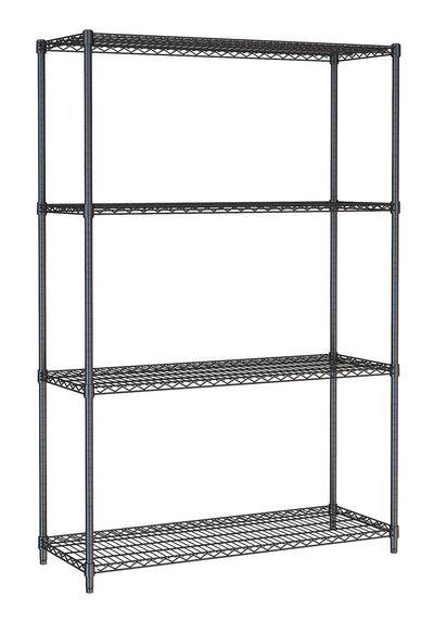 Kühlzellenregal / 4 Ebenen / Schwarz / 1200 × 450 × 1800 mm / Combisteel