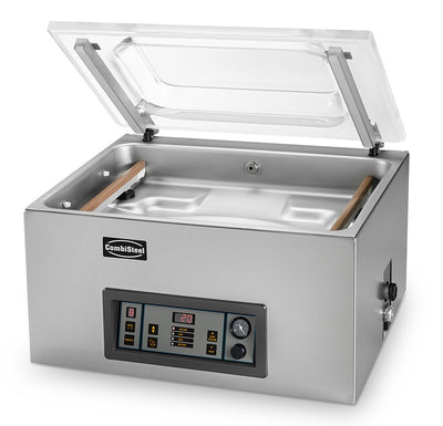 Kammer-Vakuumierer / Royal 52 / Schweißleiste 2× 410 mm / Pumpe 21 m³/h / Tischgerät / Combisteel