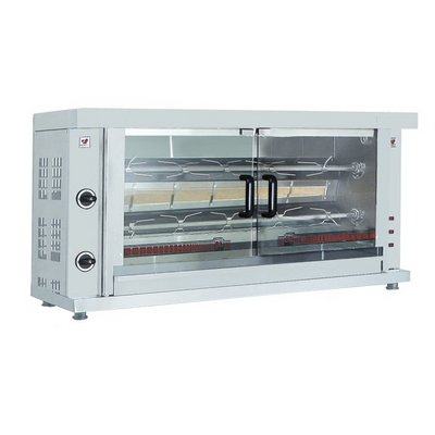 Gas Hähnchengrill / 2 Spieße / 6 kW / Combisteel
