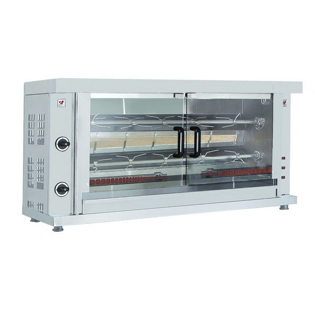Gas Hähnchengrill / 2 Spieße / 6 kW / Combisteel – Hähnchengrill für Gastronomie und Imbiss