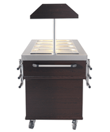 Gekühltes Buffet / 4 × 1/1 GN / Mahagoni / 1500 × 700 × 1400 mm / Combisteel