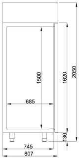 ХЛАДИЛНИК НЕРЪЖДАЕМА СТОМАНА МОНОБЛОК 700 ЛИТРА ENERGY LINE
