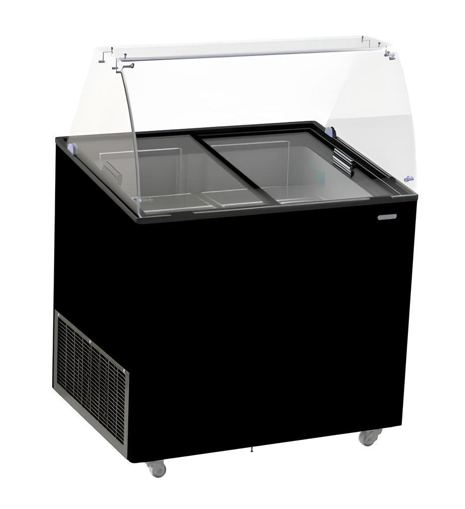 Speiseeisvitrine Corsica 6 x 5 L / Schwarz / Combisteel