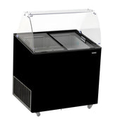 Speiseeisvitrine Corsica 6 x 5 L / Schwarz / Combisteel