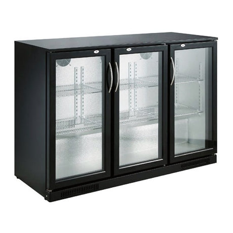 Combisteel Barkühler Schwarz / 3 Türen / 298 Liter
