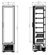 Tiefkühlschrank Weiß 1 Glastür 221 L / Combisteel