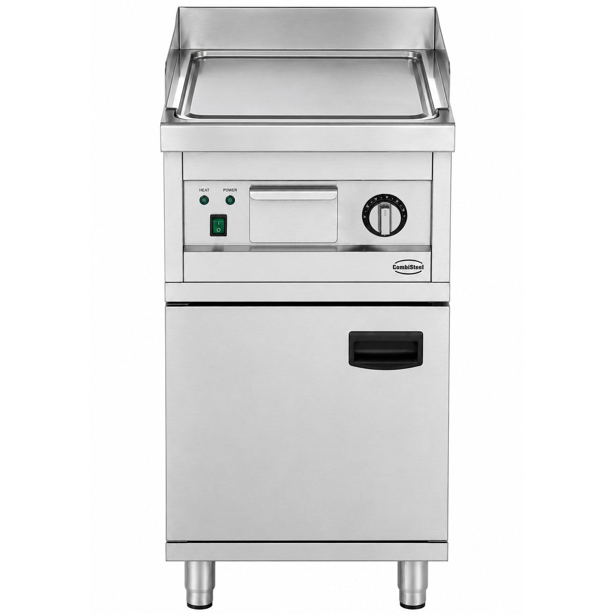 Elektrische Grillplatte ENTRY 700 / Chrom glatt / 400 mm / 2,7 kW / 230 V / Freistehend / Combisteel – elektrische Grillplatte für Gastronomie