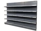 Wandregal / glatte Rückwand / RAL 7015 / Schiefergrau / 1003 × 370 × 2100 mm / Aircon Shop