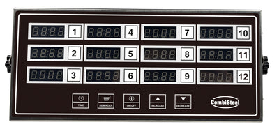 Digitaler Küchentimer / DKT-12 / 12 Kanäle / 300 × 135 × 36 mm / Combisteel